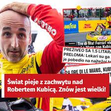 Cały świat rozpisuje się o Robercie Kubicy! 😎 http://dlvr.it/TLNWc4
