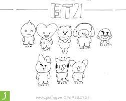 Bt21 di 2020 kartun animasi dan gambar. Gambar Bt21 Buat Mewarnai Novocom Top