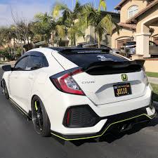 The 2017 honda honda civic hatchback sport touring is rated for 36 mpg highway and 30 mpg city. 2017 2020 Honda Civic Rear Diffuser Hatch Sport Sport Touring V1 Aeroflowdynamics