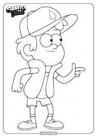 Ha ha ha, aha ha ha ha, aha ha ha ha ha. Printable Gravity Falls Dipper Coloring Page