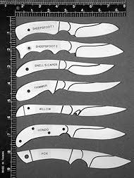 Handmade Bird And Trout Knife Custom Knife Patterns Drawings Layouts Styles Profiles Knife Patterns Knife Shapes Knife