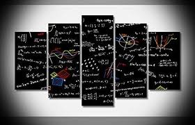 Check It Out Mcanvas 5pcs Math Equations Canvas Print Wall Art Painting For Home Modern Decor