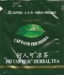 40 gram berat dengan kemasan: Tea Bag Cap Daun Teh Herba Glossy Ho Yan Hor Malaysia Col Tb My 0117