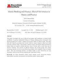 Maybe you would like to learn more about one of these? Pdf Islamic Banking And Finance Shariah Governance In Theory And Practice