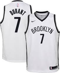 Brooklyn nets kevin durant jersey. Nike Youth Brooklyn Nets Kevin Durant 7 White Dri Fit Swingman Jersey Dick S Sporting Goods