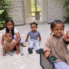 Kim tweeted yesterday, for the past few years kanye and i have made almost all of our kids clothes and we have collaborated on a new kids line! and that's all the information we were given. Kim Kardashian West Shares Photo Of All Four Of Her Children