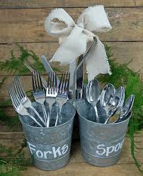 Triple Buckets Utensil Holders Rustic Wedding Diy Rustic Party Backyard Party