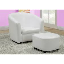 Cleverly designed storage is embedded in the. Contemporary Kids Chair And Ottoman Set White Best Buy Canada
