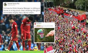 The 2003/04 arsenal team gained immortality by going the entire premier league season unbeaten and what. Arsenal Fans Toast Invincibles Day After Liverpool Lose To Man City Daily Mail Online