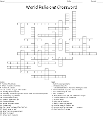 Puzzling religious shrines puzzle the world of religious shrines in this crossword of a set sharing a common mystery word. World Religions Crossword Puzzle Pdf