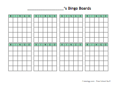 Check out bingo card pattern on ebay. Small Blank Bingo Cards Freeology