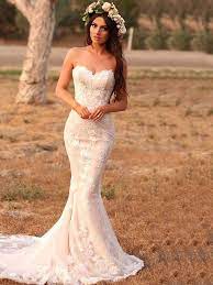 Check out the trendy lace or floral applique prom dresses for your first special dance. Trumpet Mermaid Lace Applique Sweetheart Sleeveless Sweep Brush Train Wedding Dresses Wedding Dress Train Lace Beach Wedding Dress Beach Wedding Dress