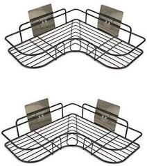 Maybe you would like to learn more about one of these? Ofoy Pack Of 2 Combo Self Adhesive Metal Bathroom Corner Rack Storage Shelves Bathroom Storage Rack Corner Bathroom Corner Shelf Organizer Storage Bathroom Shelf Shelves Corner Black Stainless Steel Wall Shelf Price In