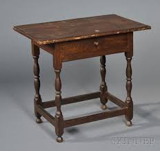 Diminutive Grain Painted Maple And Pine Tavern Table New Hampshire Mid 18th Century Grain Painted Tavern And Table Early American Furniture Period Furniture