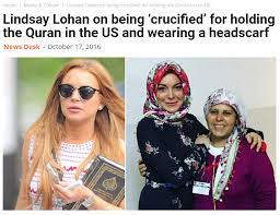 Especially after she appeared in public. Lindsay Lohan Didn T Convert To Islam Misbar