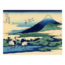 Katsushika Hokusai Edo Japan Ukiyo E Art Mt Fuji Postcard Very Beautiful Postcard Japan Mtfuji Japanese Woodblock Printing Canvas Art Prints Japanese Art