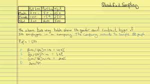 Stratified random sampling is an excellent method of choosing members of a sample when there are clearly defined example 2. Stratified Sampling Stratified Sampling Explained Through An Example Youtube
