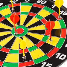 Hanging dartboards is easy for quality dartboards that are hung from the center. Hey Play Magnetic Dart Board Set With 16 Inch Board 6 Colorful Darts And Built In Hanging Hook Orange Yellow Green M340011 Best Buy