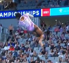 Simone biles' yurchenko double pike vault in slow motion #tokyoolympics. Slow Motion Video Shows Simone Biles Barely Touching The Ground During A Tumbling Pass Newsdons Com