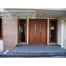 Namun tetap saja kehadiran pagar, apapun bentuknya sangat berpengaruh. Desain Pintu Rumah Kontemporer Pintuutama Pintukontemporer Jualpintujati Pintujatijepara Home Door Design External House Doors Front Door Design Wood
