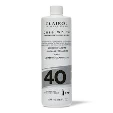 Salon care 40 volume clear developer is a maximum lift formula for maximum lightening in one step and can be used anytime directions call for 40 volume hydrogen peroxide. Clairol Professional 40 Volume Pure White Creme Developer Developer Sally Beauty