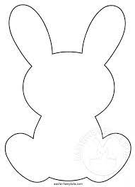I ran across the cutest idea to print out for decoration for our homeschool classroom. Rabbit Template Printable Easter Bunny Template Easter Templates Printables Easter Templates