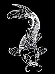 Black And White Koi Pin By Page Southerland On For The Home Koi Fish Drawing Fish Drawings Koi Fish
