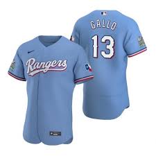 Mens Texas Rangers Joey Gallo Cool Base Replica Jersey Light Blue Fan Gear Nation