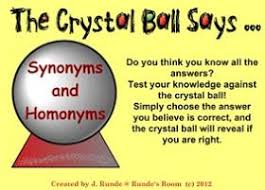 Word Walls And Crystal Balls Homonyms Teaching Vocabulary Crystal Ball