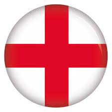 Blue with the red cross of saint george (patron saint of england) edged in white superimposed on the diagonal red cross of saint patrick. Button England Flagge Button Online Shop Kiwikatze