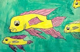 Focal Point Fish Deep Space Sparkle Deep Space Sparkle Kids Art Projects Watercolor Fish