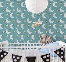 See more ideas about kids wallpaper, wallpaper, kids room wallpaper. Stars And Moon Childrens Wallpaper Tenstickers