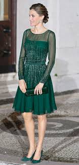 Queen Letizia Green Cocktail Dress Prom Dresses Long Dresses