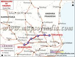 Bangalore To Trichy Distance By Road Bengalare To Tirupati Route Map