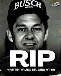 A Legend Who Built a Legacy💔 Motorsports lost a true hero with the passing  of Martin Truex Sr., a veteran racer and the proud father of Martin Truex  Jr. and Ryan Truex.