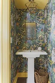 Including floral wallpaper, geometric wallpaper and neutral wallpapers in designs to suit every different home. These Whimsical Powder Rooms Are Full Of Design Inspiration Powder Room Wallpaper Modern Powder Rooms Downstairs Toilet