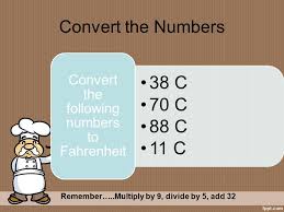 38 celsius to fahrenheit conversion. Conversions In The Kitchen Changing Between Fahrenheit And Celcius Ppt Download