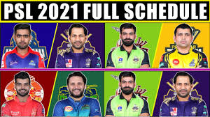 Psl 2021 schedule lists all fixtures of psl t20 season 6 in 2021 with times in gmt, est and pkt time in pakistan (pakistan standard time). Pakistan Super League 2021 Schedule Time Table Team Squad All Details Psl 2021 Psl Schedule Youtube