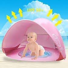 Tente De Plage Anti Uv Pour Bebe Enfant Oummit Abri De Plage Pop Up Tente Pliable Et Portable Avec Protection Du Soleil Parfait Pour Fa Tente Plage Abri De Plage Et Tente Pliable
