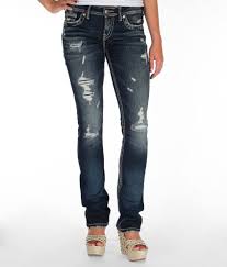 Silver Aiko Baby Boot Stretch Jean Women S Jeans In Sjb354 Buckle