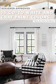 15 Of The Best Designer Approved White Gray Paint Colors Emily Henderson Living Room White Grey Paint Living Room Reveal