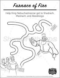 Shadrach, meshach and abednego sunday school resources. Daniel 3 The Fiery Furnace Preschool Mazes Sharefaith Kids