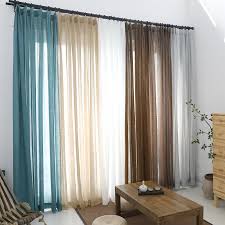 Click here to calculate how many rolls you need! White Solid Tulle Curtains For The Bedroom Blue Brown Grey Voile Sheers For Living Room Modern Blinds Window Door Tulles Curtains Aliexpress