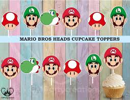 The 20 best ideas for super mario birthday cake. Mario Luigi Yoshi Toad Birthday Party Cupcake Toppers Cmpartycreations