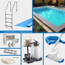 Poolsana Rechteckpool 6 00 X 3 00 X 1 50 M Pure Set Folie Sand Styropor Pool Poolfolie Schalsteine