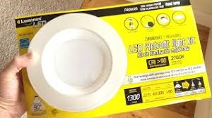 Soft white (2700k) ecosmart led downlight is an easy way to upgrade your existing can lights to the sleek look of recessed lighting and led energy efficient technology. How To Install The Costco Led Retrofit Light Kit Youtube