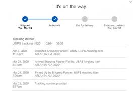 Delivery Message Arrived Shipping Partner Facility Usps Awaiting Item So Easily Distracted