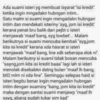 Berikut ini 12 adab suami terhadap istri. Kisah Lawak Lucu Suami Isteri