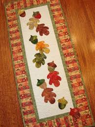 Accuquilt Go Challenge Fall Die Fall Quilts Applique Table Runner Fall Table Runners