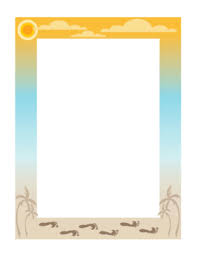 Tropical Border Clip Art Freebies Clip Art Borders Templates Printable Free